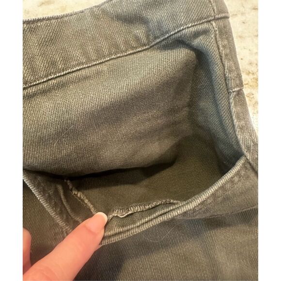 H&M Women's Size 12 Olive Green Denim Mini Skirt with Pockets - Picture 9 of 9